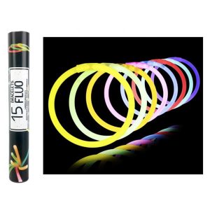 TUBE 15 BRACELETS FLUOS